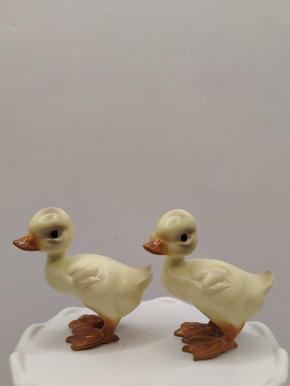 Vintage Small Josef Originals Yellow Ducklings Figurine Pair, Japan